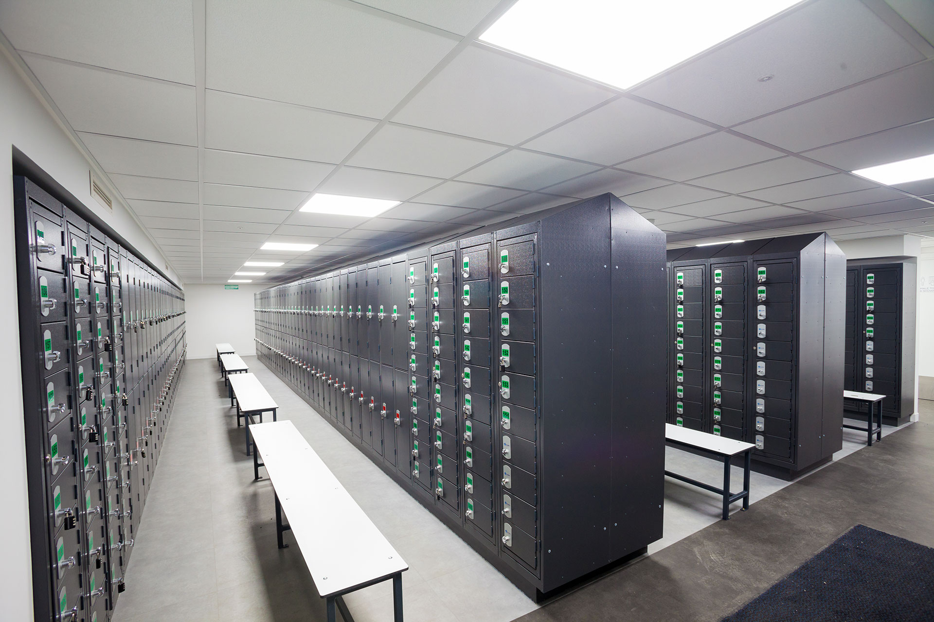 Lockers and Bench Seating